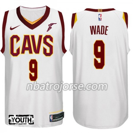 Barn Cleveland Cavaliers Tröja Dwyane Wade 9 Nike 2017-18 Vit Swingman Barn Cleveland Cavaliers Tröja Dwyane Wade 9 Nike 2017-18 Vit Swingman